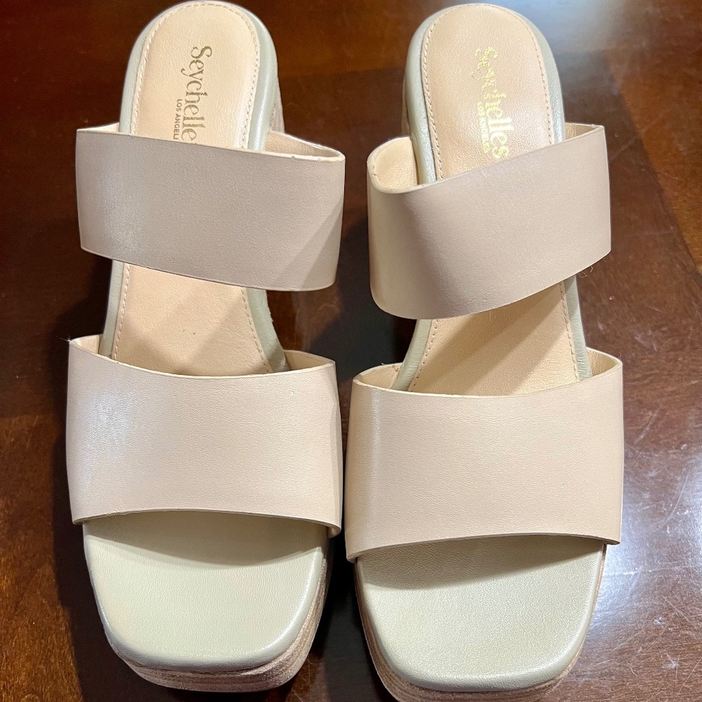 Seychelles Summer Nights Platform Sandal (Women), Off White, Size 11